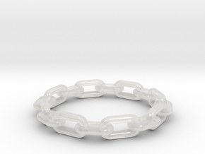 Long Chain ring All Sizes, Multisize in Clear Ultra Fine Detail Plastic: 5 / 49