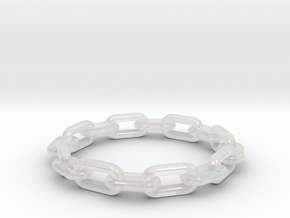 Long Chain ring All Sizes, Multisize in Clear Ultra Fine Detail Plastic: 5.5 / 50.25