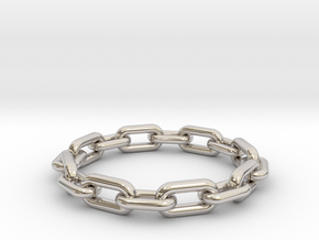 Long Chain ring All Sizes, Multisize in Platinum: 5.5 / 50.25