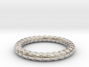 V chain Ring All sizes, Multisize in Rhodium Plated Brass: 8 / 56.75