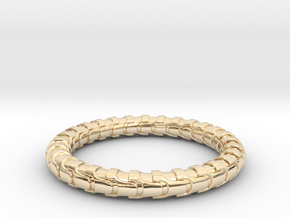 V chain Ring All sizes, Multisize in 14k Gold Plated Brass: 8 / 56.75