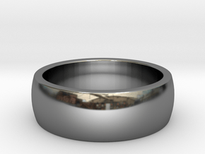 Classic ring 6mm All sizes, Multisize in Fine Detail Polished Silver: 5 / 49