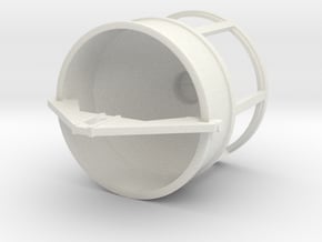 1/50th Five Yard Concrete Crane Bucket in White Natural Versatile Plastic