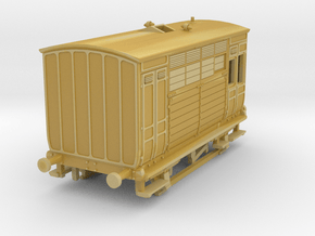 o-148fs-met-railway-horsebox-4-10 in Tan Fine Detail Plastic