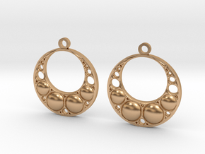 Earrings in Polished Bronze