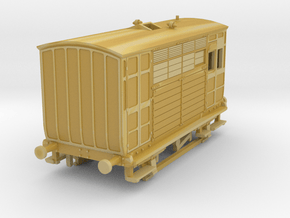 o-148fs-met-railway-horsebox-1-3 in Tan Fine Detail Plastic