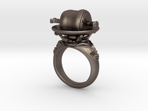 Meat Ring(Type-01) in Polished Bronzed Silver Steel