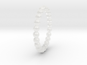 Round Beads Ring All sizes, multisize in Clear Ultra Fine Detail Plastic: 5 / 49