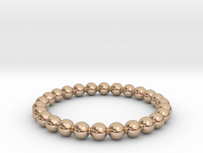 Round Beads Ring All sizes, multisize in 9K Rose Gold : 8 / 56.75
