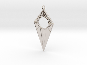 Aethos Filled Pendant in Rhodium Plated Brass
