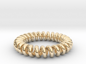 Helical Ring All Sizes, Multisize in 14k Gold Plated Brass: 5 / 49
