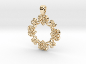 Linked hearts in 9K Yellow Gold 