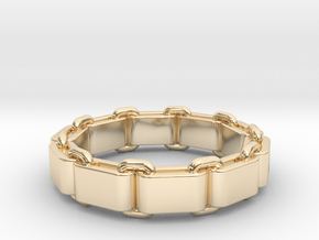Square chain ring All sizes, Multisize in 9K Yellow Gold : 9 / 59