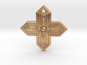 cross pendant in Polished Bronze