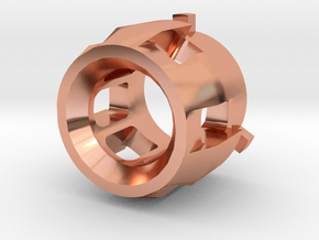 KAM Chassis Part 2 Crystal 5mm LED Holder in Polished Copper