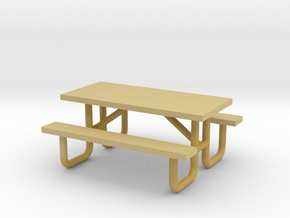 Picnic Table Metal 6ft(1) 1:64 in Tan Fine Detail Plastic
