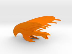 Romulan Warbird / 7.5cm - 3in in Orange Smooth Versatile Plastic