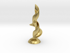 Flame statue in Natural Brass: Small