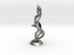 Flame statue in Natural Silver: Small