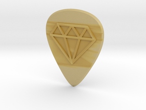 guitar pick_diamond in Tan Fine Detail Plastic