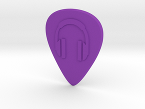 guitar pick_headphones in Purple Processed Versatile Plastic