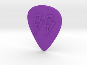 guitar pick_lightning in Purple Processed Versatile Plastic