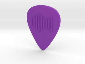 guitar pick_sound wave in Purple Processed Versatile Plastic