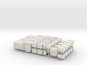 Echo Base Crates 1:43 Medium Set in White Natural Versatile Plastic