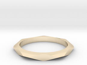 Geometric Simple Ring in 14k Gold Plated Brass: 13 / 69