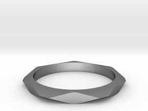 Geometric Simple Ring in Polished Silver: 7 / 54