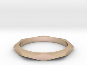 Geometric Simple Ring in 9K Rose Gold : 13 / 69