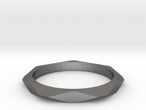 Geometric Simple Ring in Processed Stainless Steel 316L (BJT): 8 / 56.75