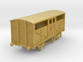 o-120fs-met-railway-22ft-cattle-wagon in Tan Fine Detail Plastic