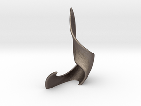 Helix Flame in Polished Bronzed-Silver Steel: Extra Small