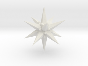 tron no seventh stellated Icosidodecahedron in White Natural Versatile Plastic