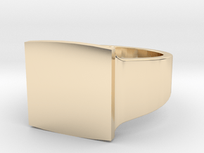 Contemporary signet band All sizes, Multisize in 14k Gold Plated Brass: 12.5 / 67.75