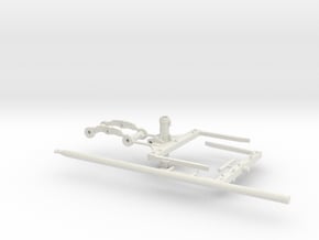 1/50th Heavy off road type log trailer  in White Natural Versatile Plastic