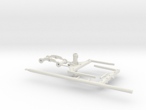 1/64th Heavy off road type log trailer  in White Natural Versatile Plastic
