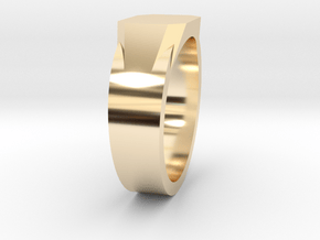Rectangular signet band size 12.5  in 14k Gold Plated Brass