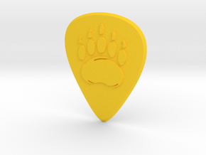 guitar pick_bear paw in Yellow Processed Versatile Plastic