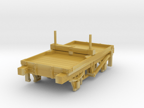 o-100-met-railway-timber-rail-wagon-early in Tan Fine Detail Plastic
