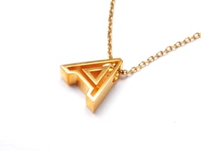 A Letter Necklace in 14K Yellow Gold