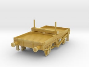 o-120fs-met-railway-timber-rail-wagon in Tan Fine Detail Plastic