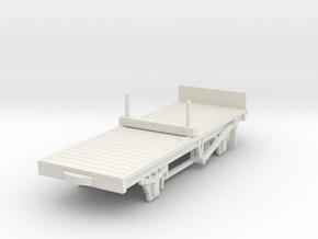 o-100-met-railway-20t-twin-rail-wagon in White Natural Versatile Plastic