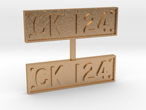 TRA CK124 Numberplates in Natural Bronze