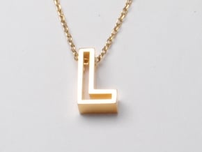 L Letter Pendant (Necklace) in 14K Yellow Gold