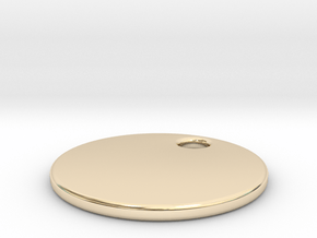 round half inch pendant customizable in 14k Gold Plated Brass