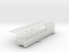 FR barn top end 3rd coach NO.101 in Clear Ultra Fine Detail Plastic