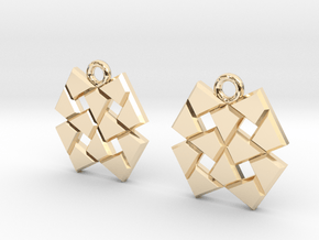 Four squares tiling in 9K Yellow Gold 