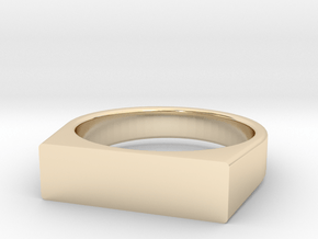 Custom Minimal Band Size 10 in 14k Gold Plated Brass